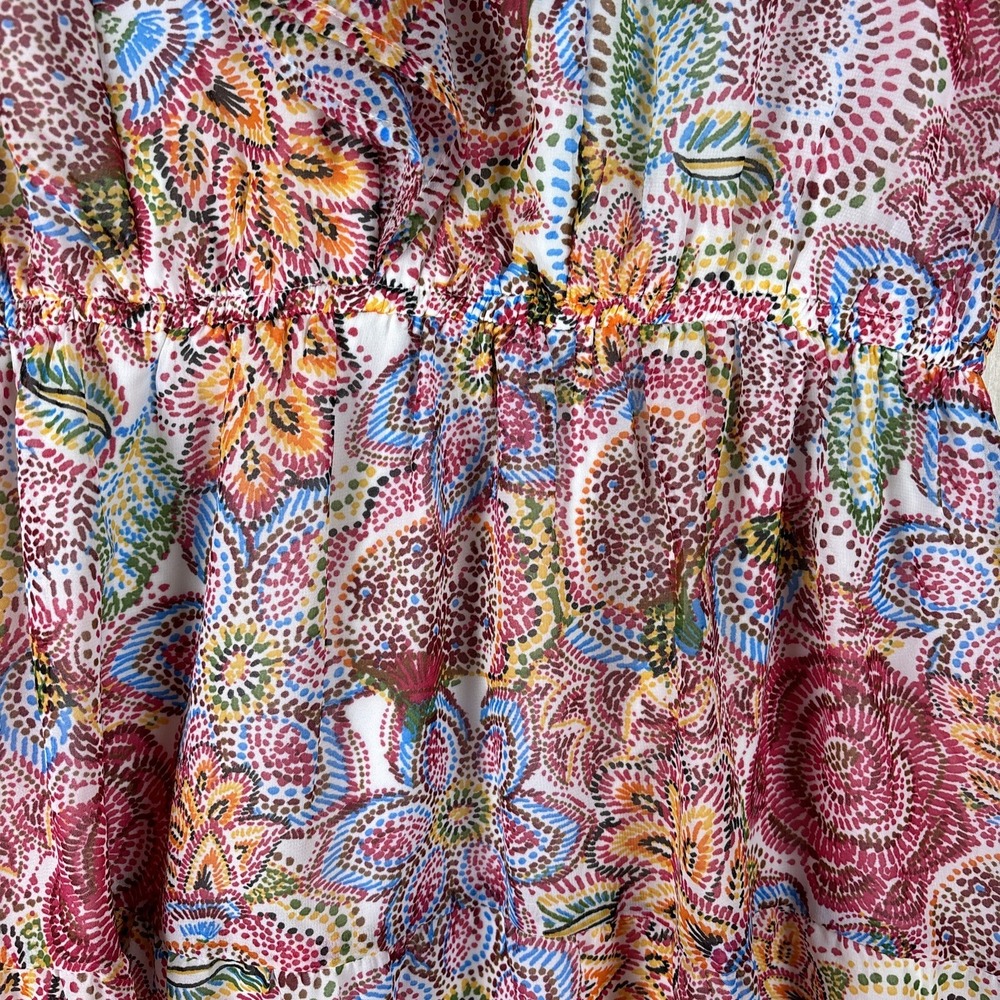 Floral Paisley Sleeveless Day Dress - Pink Multi - Picture 5 of 13